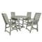 Highwood Usa Weatherly 5pc Round Counter Height Outdoor Patio Furniture Dining Set AD-CNW48-EUC - alternate 1